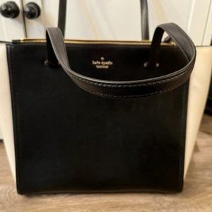 NWT Kate Spade Black and Cream Tote - leather